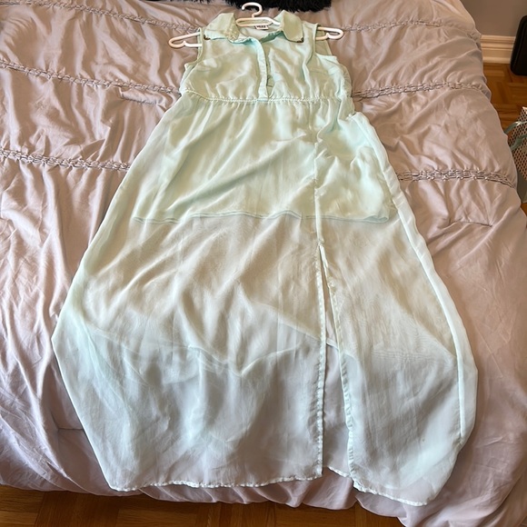 VERO MODA mint dress, sheer finishing to bottom half - Picture 1 of 6